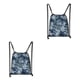 thumbnail image 1 of Guardurnaity con cordón para deporte, gimnasio, natación, baile, impermeable, ropa de cuerda, plegable, paquete grueso de camuflaje, para Azul 2piezas, 1 of 6