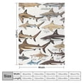 thumbnail image 4 of BCIIG Sharks Pacific Coast Species Warm Lightweight Blanket Soft Fleece Throw Blanket for All Seasons 3 Sizes Sofa Decor Cow Gifts Plush Blankets 50x60in, 4 of 6
