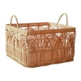 thumbnail image 2 of Cesta de lavado de lavandería Woven Castera de almacenamiento versátil Organizador de almacenamiento moderno Bin de lavandería Hollow para la sala de 40cmx30cmx19cm, 2 of 8