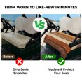 thumbnail image 4 of Golf Cart Seat Covers for 2 Seater,Farmhouse Burnt Orange Brown Microfiber Cart Seat Towel Blanket,Vintage Wooden Striped Absorbent Breathable Non Slip Bench Seats Protector for Golf Course 51"x31", 4 of 9