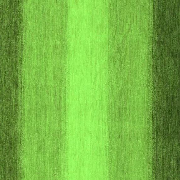 Ahgly Company Indoor Square Abstract Green Modern Area Rugs, 4' Square