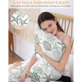 thumbnail image 4 of Sage Green Coastal Pillow Cases Body Size, Smooth Satin Pillowcase for Hair and Skin, Summer Beach Starfish Coral Nautical Decorative Cooling Bed Pillow Covers with Zipper, 20x54 Inches, 4 of 4
