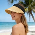 thumbnail image 2 of Womens Sun Hats Foldable Large Brimmed Grass Beach Hat, 2 of 6