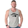 thumbnail image 5 of How Cut Carbs Cutter Foodie Pizza Tank Top T Shirts Men Women Brisco Brands X, 5 of 6