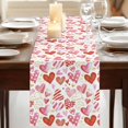 thumbnail image 3 of Table Runners 72 Inches Long Dress Scarves, Valentine's Day Farmhouse Kitchen Table Runner, Coffee Tablerunners, Colorful Heart Love Modern Minimalist 18x72 Inch, 3 of 9