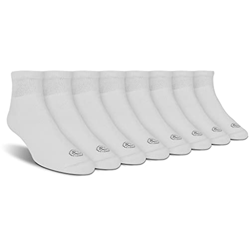 Doctor's Choice Men's Diabetic Ankle Socks, White, Large, Sock Size 1013