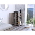 thumbnail image 3 of Light gray bar cart with built - in wine storage | Suited for wine enthusiasts | Keeps wine bottles in a proper position, 3 of 4