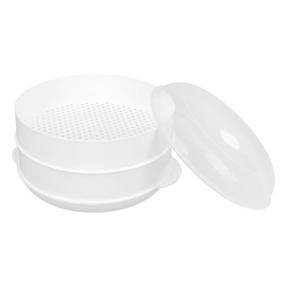 SEWCHICS Microwave Food Steamer Transparent Plastic Steam Food Friends Microwave Cooking 1Set