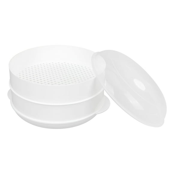 KONTONTY Veggie Steamer Microwave Microwave Steamer Transparent Plastic For Friends 1Pcs