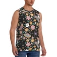 thumbnail image 2 of Pofeuu Floral Insects Print Men's Muscle T-Shirt, Sleeveless, Muscle Tank, Classic Muscle Tee Top For Men Casual Sleeveless Muscle T-Shirt Trendy Clothes-X-Large, 2 of 7