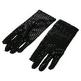 thumbnail image 4 of MIASHUI Elegant Women's Stage Performance Sequin Gloves for Dress Decoration and Party Events Black,One Size, 4 of 4