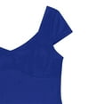 thumbnail image 4 of Holzkary T Shirts for Women Loose Fit 2025 Trendy Women's V Neck Short Sleeve T Shirts Double Lined Tee Seamed Cup Going Out Tops Blue Xl, 4 of 5