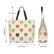thumbnail image 5 of Fotbe Heart Polka Dot Bolsa Tote Estética de Lona con Estampado para Mujer - Bolsa Reutilizable de Hombro Casual para Vacaciones, Compras, Trabajo y Gimnasio, 5 of 8