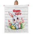 thumbnail image 1 of Erosebridal Easter Eggs Throw Blanket for Couch 60x80,Animal Rabbit Fleece Blanket,Festival Decor, 1 of 6