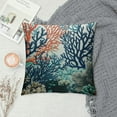 thumbnail image 2 of PRATYUS  Nautical Coastal Throw Pillow Covers Beach Themed Ocean Coral Starfish Decorative Pillow Cases Outdoor Farmhouse Cushion Covers for Sofa Car Chair Living Room Home Decor White, 2 of 5
