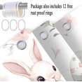 thumbnail image 5 of Easter Shower Curtain, Cute Rabbits Easter Shower Curtain for Bathroom, Happy Easter Bunny Eggs Spring Holiday Watercolor Fabric Bath Curtain with Hooks for Home Decorations, 71x71 Inches, 5 of 5