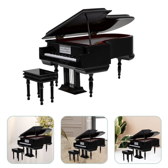 unbranded 1Ud Caja De Piano Negro Y Resistente Para Escritorio