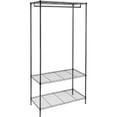 thumbnail image 2 of 3 Tier Heavy Duty Garment Rack, Clothing Storage Organizer, Metal Clothing Rack, Adjustable Clothing Rack with Hanging Rod, 35.43"x17.71"x70.86", Black, L6530, 2 of 10