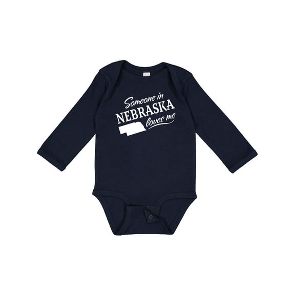 Inktastic Someone in Nebraska Loves Me Boys or Girls Long Sleeve Baby Bodysuit