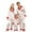 white & red collar, variant on KinKnit Family Christmas Pajamas Matching Sets 2025 Cozy Satin Pjs Outfits, Plus Size Christmas Themed Costumes for Family