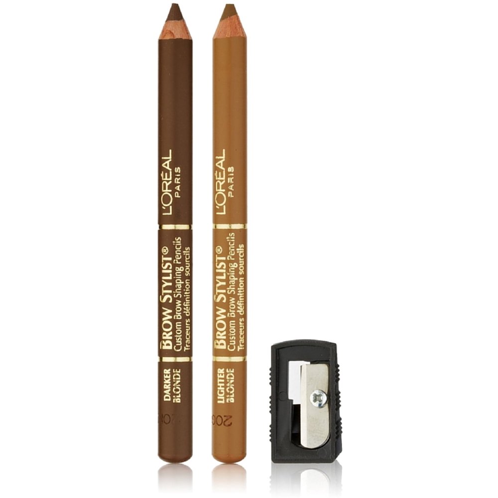 L'Oreal Paris Brow Stylist Brow Shaping Duet Pencils, Blonde [350] 1 ea