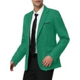 thumbnail image 4 of Unique Bargains Men's Business Slim Fit Sports Coats One Button Formal Blazers M Green, 4 of 6