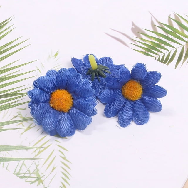 Girasol Flor Artificial DIY Hecho a Mano Juanhua Crisantemo Girasol Accesorios de Boda Flor Falsa Cabeza de Flor Flor Artificial