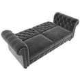 DHP Furini Tufted Sleeper Sofa in Gray