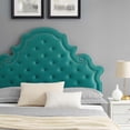 thumbnail image 5 of Tufted Platform Bed Frame, Full Size, Velvet, Teal Blue, Modern Contemporary Urban Design, Bedroom Master Guest Suite, 5 of 10