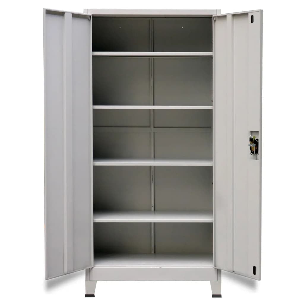 35.4"x15.7"x70.9" Office Cabinet with 2 Doors, Metal Storage Cabinet for Garage, Kitchen Pantry