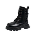 thumbnail image 2 of LvhaoGJOB Ankle Boots for Kids Lace-Up Design Side Zipper ankle boots short boots All Season Footwear, 2 of 9