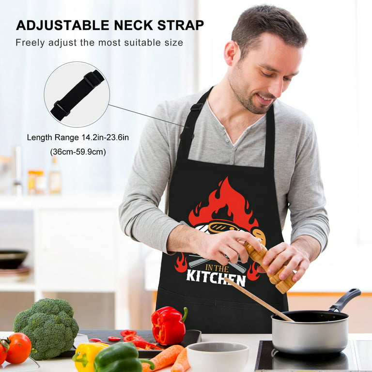 KITCHEPOOL Funny Apron for Men, Chef Aprons for Women with 3 Pockets - Mens  Gifts For Christmas - Adjustable Bid Kitchen Aprons for Chef, Cooking