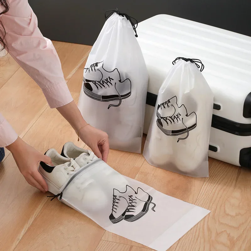Typpkmm - Stackable 10/ Transparent Shoes with Storage Bag Portable Travel 1Pcs