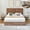 Camel Brown, variant on Full Size Bed Frame with Lift Up Storage, Teddy Upholstered Platform Bed with Grid Tufted Headboard, No Box Spring Needed, Hydraulic Storage, Camel Brown