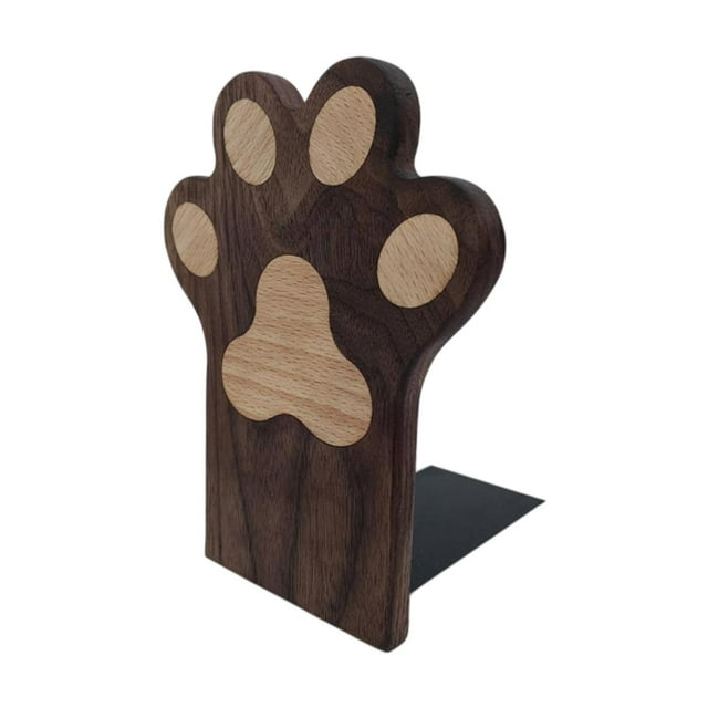Sujetalibros con forma de garra de gato, antideslizante, ideal para libros pesados, ideal para estanterías de escritorio. B