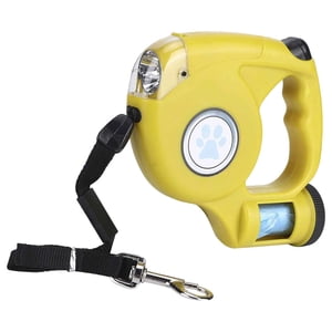 zhangmingg LED Dog Leash with Waste Bag Dispenser Retractable Reflective Pet Leash for Retractable Leash Large Dog Strong Style Double Leash for Small Dogs Leash Rubber Stopper Leashes for Small Breed