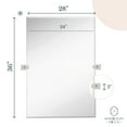 thumbnail image 4 of Hamilton Hills 24x36 inch Pivot Wall Mirror Including Polished Chrome Squared Wall Brackets | Frameless Bathroom Mirror | Rectangular Adjustable & Tilting Vanity | Farmhouse Wall-Mounted Mirrors, 4 of 7
