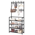 thumbnail image 1 of Rack Organizador Ropa Metálico Zapatera Mueble Perchero Piso, 1 of 8