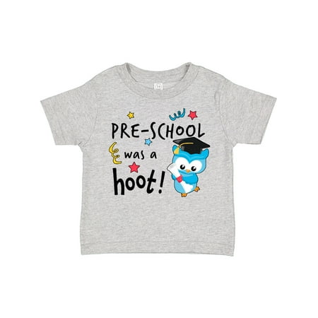 

Inktastic Pre-School Was a Hoot! Cute Blue Graduation Owl Gift Toddler Boy or Toddler Girl T-Shirt