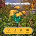 thumbnail image 6 of Solar Garden Lights - LED Silk Carnation Outdoor Patio Decoration, Weatherproof Plastic Ground Lamps Garden Stake, 26 Inch,Yellow, 6 of 6