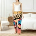 thumbnail image 4 of Xecao Hello Summer Print Women's Straight Lounge Pajama Pants,The Epitome of Relaxed Sleepwear-Medium, 4 of 6