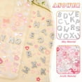 thumbnail image 6 of MEC 330 Pcs Junk Phone Case Charms 26 Pcs A-Z Rhinestone Alphabet Letter Charm, Mix Pink Color White Flower Bow Heart Pearls Flatback Resin Charms Letter Junk Cases Kit for DIY Crafts, 6 of 7
