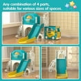 thumbnail image 3 of NYEEKOY 9-In-1 Toddler Slide, Bus-Themed Kids Slide and Climber Playset with Basketball Hoop, Ring-Toss, Car Playhouse, Kids Indoor and Outdoor Playground, 3 of 6