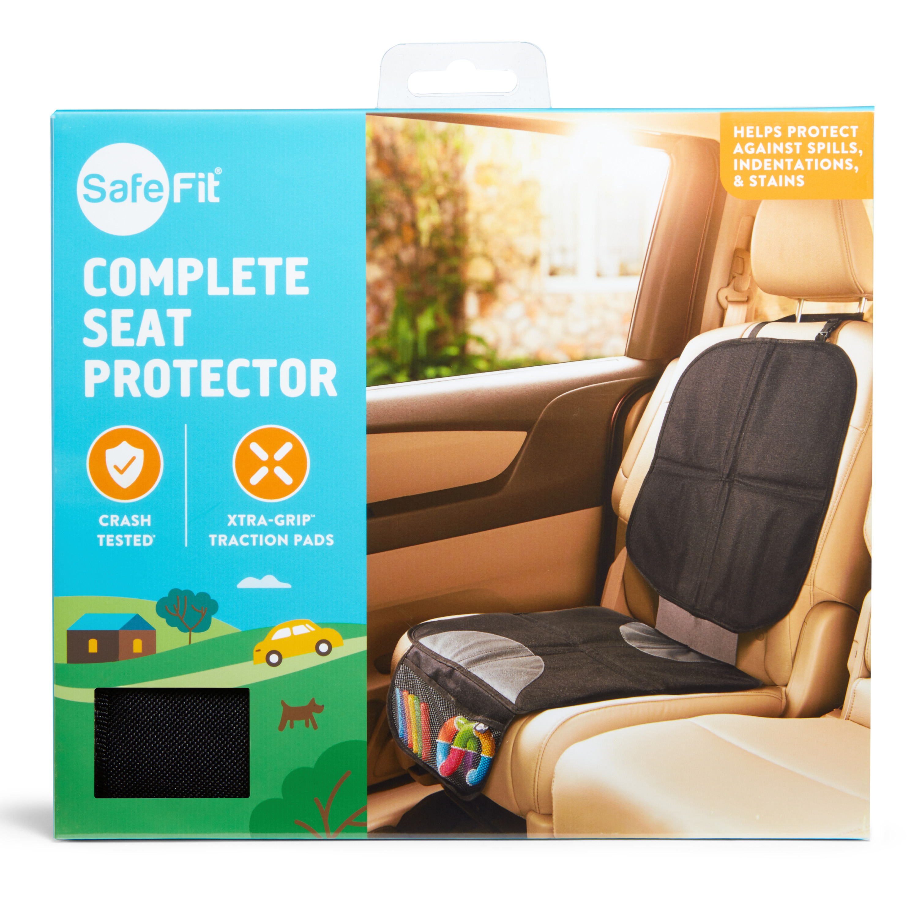 SafeFit Complete Toddler Car Seat Protector, Black photo 5