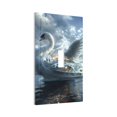 thumbnail image 6 of Zufioo Fantasy Swan Yacht Design Print Switch Wall Plate, Dustproof and Heat-resistant Decorative Wall Switch Cover, Suitable for Residential and Commercial Areas-Mid-size, 6 of 8