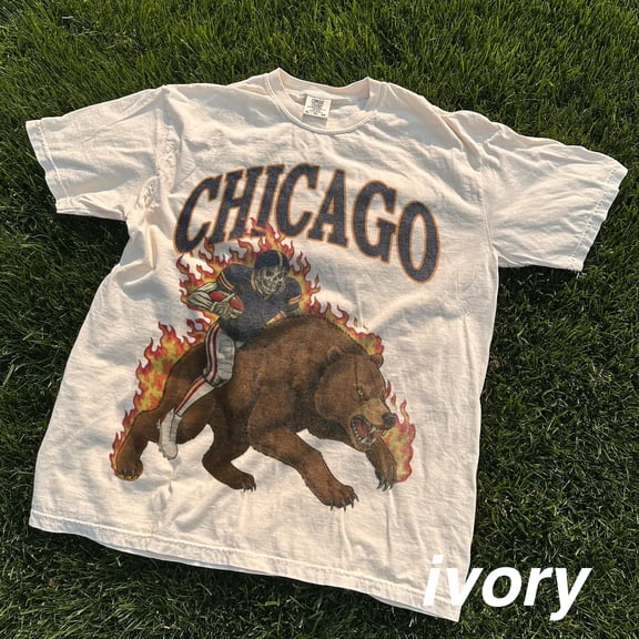 Vintage Chicago Football Shirt, Comfort Colors Bears Tee, Retro Game Day Fan T-Shirt
