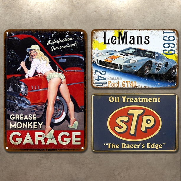 Plaque Métal Ford Mustang - Style Garage Vintage - 30 cm