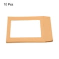 thumbnail image 3 of Uxcell 6'' Clear Double Sided Mailing Photos Full Face Window Envelopes, Brown 10 Pack, 3 of 5