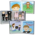 thumbnail image 3 of Tickle & Main Ring Bearer Proposal Gift Set - Youth S/M, Ages 4 & Up, Black Polyester - Includes Storybook, Leather Badge & Security Briefcase - Kids Ring Bearer Gifts, 3 of 7
