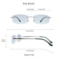 thumbnail image 3 of VisionGlobal Pure Titanium Frame for men/women Blue Light Blocking,Hand-set Diamond Fashion Glasses (Sliver Grey, 3.50 Magnification), 3 of 5
